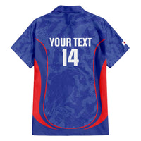 Custom Japan Football Family Matching Off Shoulder Short Dress and Hawaiian Shirt 2026 Come On Samurai Blue - Wonder Print Shop