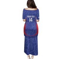 Custom Japan Football Family Matching Puletasi and Hawaiian Shirt 2026 Come On Samurai Blue - Wonder Print Shop