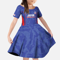 Custom Japan Football Family Matching Summer Maxi Dress and Hawaiian Shirt 2026 Come On Samurai Blue - Wonder Print Shop