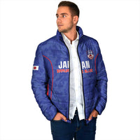 Custom Japan Football Padded Jacket 2026 Come On Samurai Blue - Wonder Print Shop