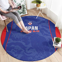 Japan Football Round Carpet 2026 Come On Samurai Blue - Wonder Print Shop