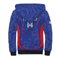 Custom Japan Football Sherpa Hoodie 2026 Come On Samurai Blue - Wonder Print Shop