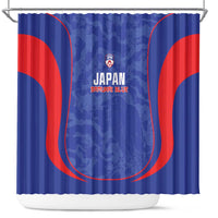 Japan Football Shower Curtain 2026 Come On Samurai Blue - Wonder Print Shop