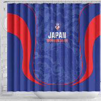 Japan Football Shower Curtain 2026 Come On Samurai Blue - Wonder Print Shop