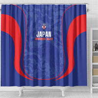 Japan Football Shower Curtain 2026 Come On Samurai Blue - Wonder Print Shop
