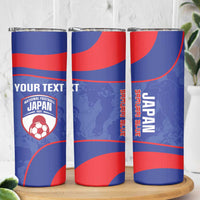 Custom Japan Football Skinny Tumbler 2026 Come On Samurai Blue - Wonder Print Shop