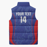 Custom Japan Football Sleeveless Puffer Jacket 2026 Come On Samurai Blue - Wonder Print Shop