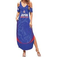 Custom Japan Football Summer Maxi Dress 2026 Come On Samurai Blue - Wonder Print Shop