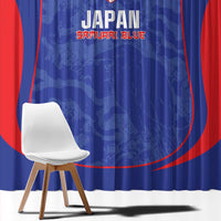 Japan Football Window Curtain 2026 Come On Samurai Blue - Wonder Print Shop