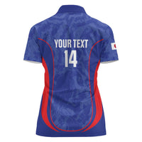 Custom Japan Football Women Polo Shirt 2026 Come On Samurai Blue - Wonder Print Shop