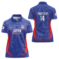 Custom Japan Football Women Polo Shirt 2026 Come On Samurai Blue - Wonder Print Shop