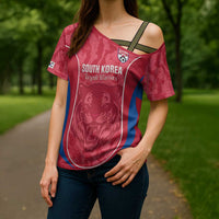 Custom South Korea Football Cross Shoulder Shirt 2026 Come On Taegeuk Warriors - Wonder Print Shop
