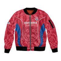 Custom South Korea Football Sleeve Zip Bomber Jacket 2026 Come On Taegeuk Warriors - Wonder Print Shop