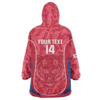 Custom South Korea Football Wearable Blanket Hoodie 2026 Come On Taegeuk Warriors - Wonder Print Shop