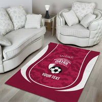 Custom Qatar Football Area Rug 2026 Come On The Maroons - Wonder Print Shop