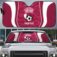 Custom Qatar Football Auto Sun Shade 2026 Come On The Maroons - Wonder Print Shop