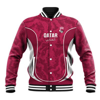 Custom Qatar Football Baseball Jacket 2026 Come On The Maroons - Wonder Print Shop