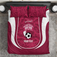 Custom Qatar Football Bedding Set 2026 Come On The Maroons - Wonder Print Shop