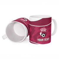 Custom Qatar Football Ceramic Mug 2026 Come On The Maroons - Wonder Print Shop