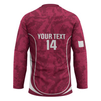 Custom Qatar Football Hockey Jersey 2026 Come On The Maroons - Wonder Print Shop
