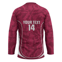Custom Qatar Football Hockey Jersey 2026 Come On The Maroons - Wonder Print Shop