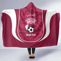 Custom Qatar Football Hooded Blanket 2026 Come On The Maroons - Wonder Print Shop