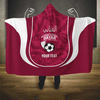 Custom Qatar Football Hooded Blanket 2026 Come On The Maroons - Wonder Print Shop