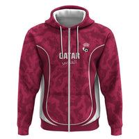 Custom Qatar Football Hoodie 2026 Come On The Maroons - Wonder Print Shop