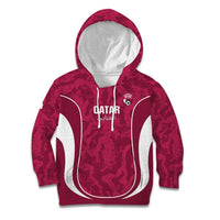 Custom Qatar Football Kid Hoodie 2026 Come On The Maroons - Wonder Print Shop