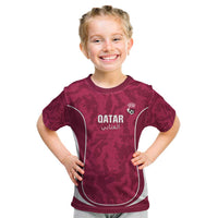 Custom Qatar Football Kid T Shirt 2026 Come On The Maroons - Wonder Print Shop