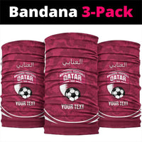 Custom Qatar Football Neck Gaiter 2026 Come On The Maroons - Wonder Print Shop