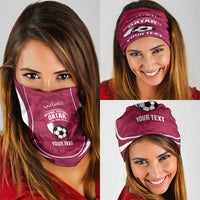 Custom Qatar Football Neck Gaiter 2026 Come On The Maroons - Wonder Print Shop