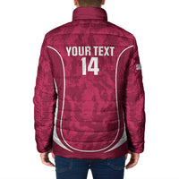 Custom Qatar Football Padded Jacket 2026 Come On The Maroons - Wonder Print Shop
