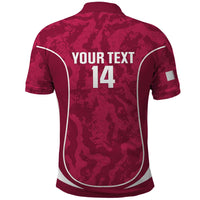Custom Qatar Football Polo Shirt 2026 Come On The Maroons - Wonder Print Shop