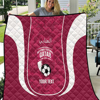 Custom Qatar Football Quilt 2026 Come On The Maroons - Wonder Print Shop