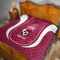 Custom Qatar Football Quilt 2026 Come On The Maroons - Wonder Print Shop