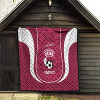 Custom Qatar Football Quilt 2026 Come On The Maroons - Wonder Print Shop