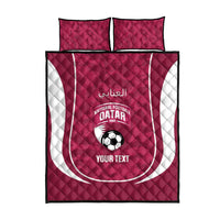 Custom Qatar Football Quilt Bed Set 2026 Come On The Maroons - Wonder Print Shop