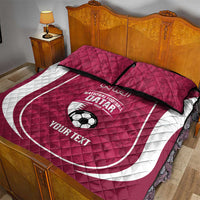 Custom Qatar Football Quilt Bed Set 2026 Come On The Maroons - Wonder Print Shop