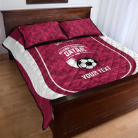 Custom Qatar Football Quilt Bed Set 2026 Come On The Maroons - Wonder Print Shop