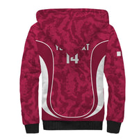 Custom Qatar Football Sherpa Hoodie 2026 Come On The Maroons - Wonder Print Shop