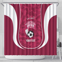 Custom Qatar Football Shower Curtain 2026 Come On The Maroons - Wonder Print Shop