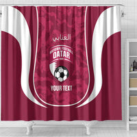 Custom Qatar Football Shower Curtain 2026 Come On The Maroons - Wonder Print Shop
