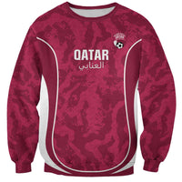Custom Qatar Football Sweatshirt 2026 Come On The Maroons - Wonder Print Shop