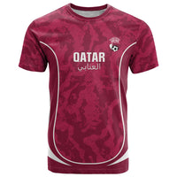 Custom Qatar Football T Shirt 2026 Come On The Maroons - Wonder Print Shop