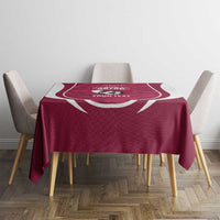 Custom Qatar Football Tablecloth 2026 Come On The Maroons - Wonder Print Shop