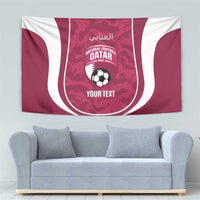 Custom Qatar Football Tapestry 2026 Come On The Maroons - Wonder Print Shop