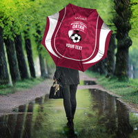 Custom Qatar Football Umbrella 2026 Come On The Maroons - Wonder Print Shop