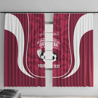 Custom Qatar Football Window Curtain 2026 Come On The Maroons - Wonder Print Shop