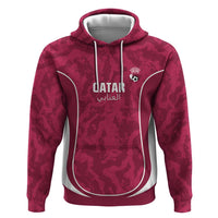 Custom Qatar Football Zip Hoodie 2026 Come On The Maroons - Wonder Print Shop